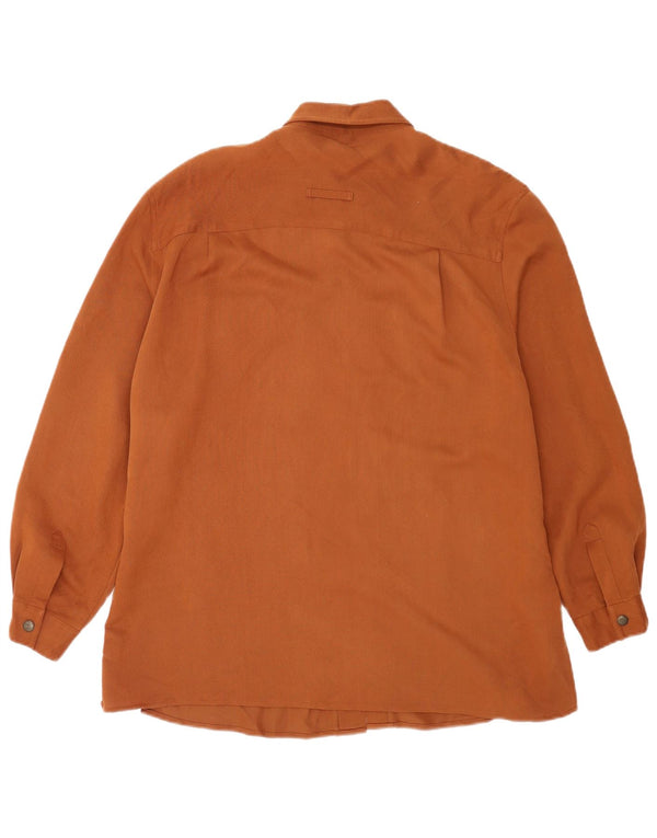 Biaggini Womens Overshirt Shirt UK 14 Medium Brown Viscose