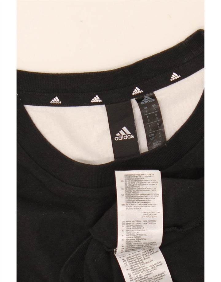 Мужская футболка Adidas Top Small Black, хлопок с цветными блоками