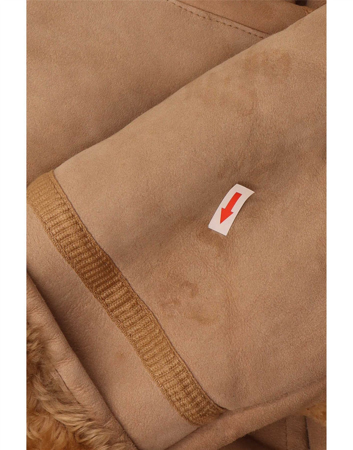 Винтажная женская дубленка IT 44 Medium Beige Leather