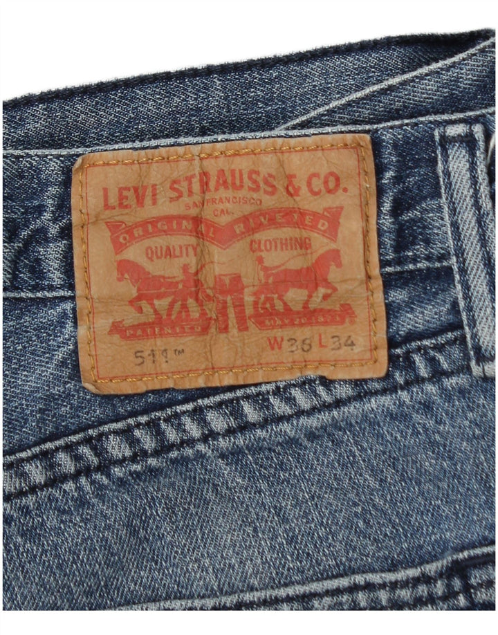 Мужские джинсы Levi's Slim 511 W36 L34 синие, хлопок