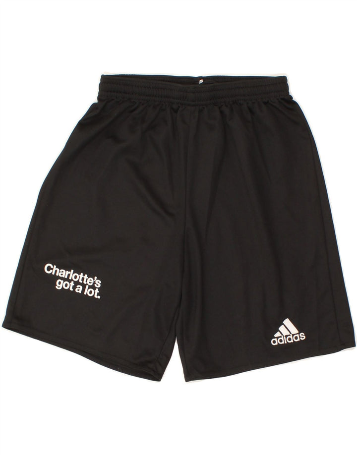 ADIDAS Boys Sport Shorts 13-14 Years Black Polyester Vintage Adidas and Second-Hand Adidas from Messina Hembry 