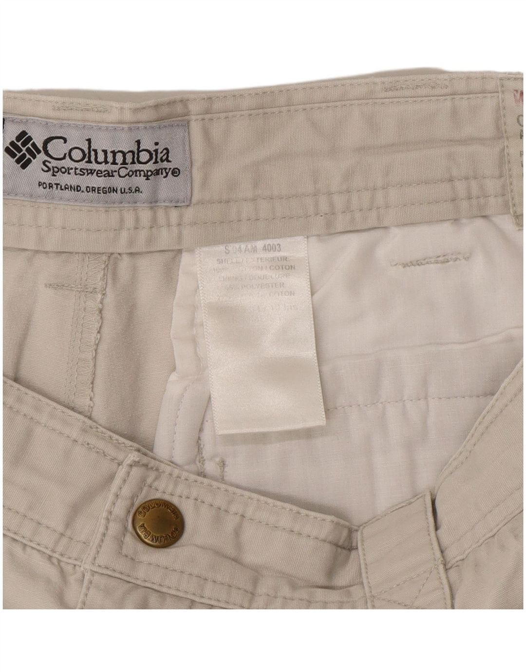 Мужские шорты-карго Columbia W34, большие бежевые, хлопок