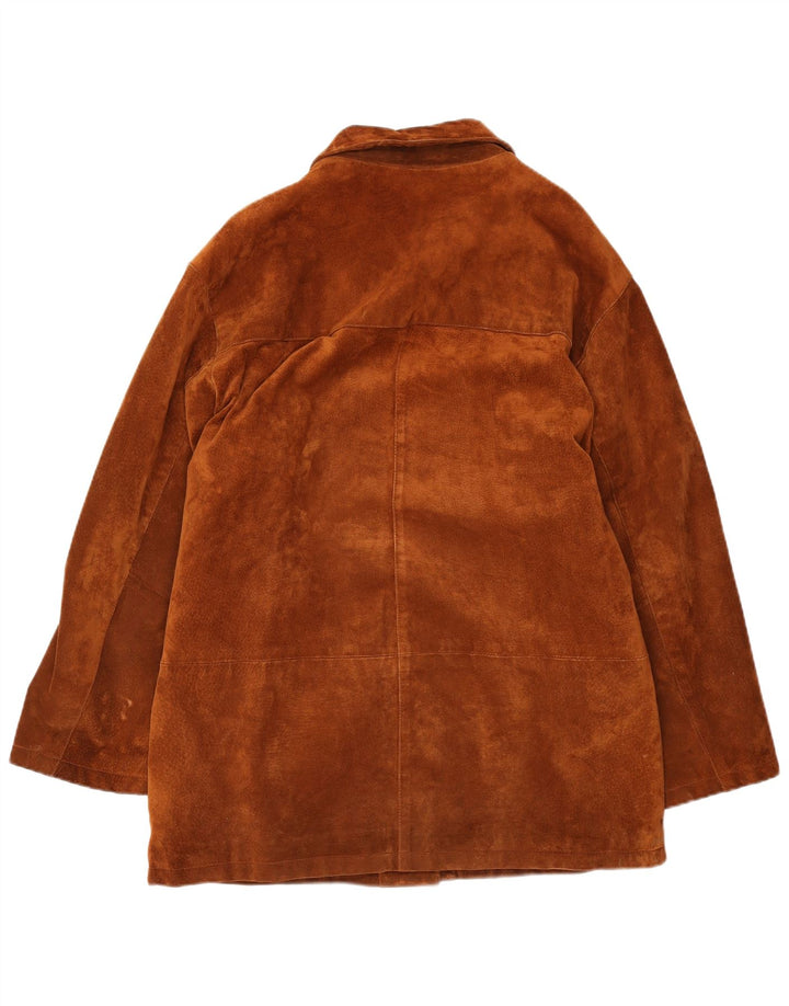 Женская замшевая куртка Pelletteria IT 48 XL Коричневая кожаная