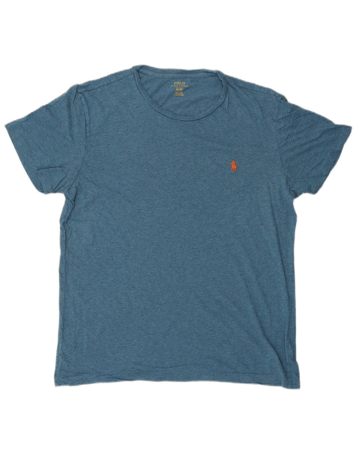 POLO RALPH LAUREN Мужская футболка из хлопка среднего размера синего цвета