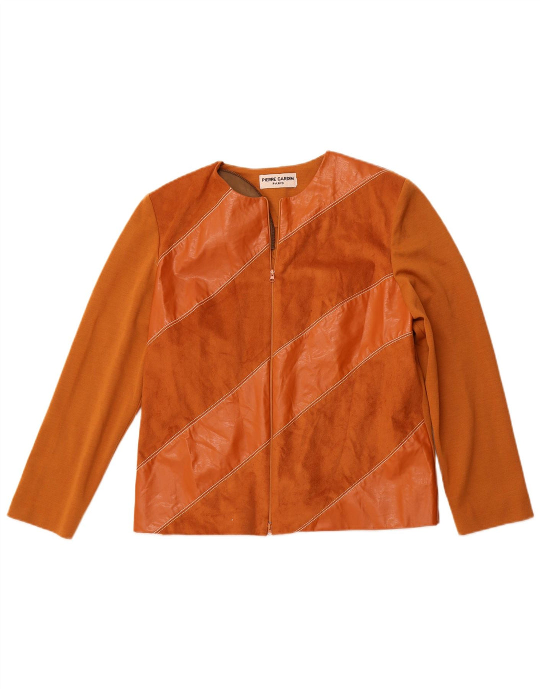 Женский кардиган PIERRE CARDIN UK 14, средний коричневый, лоскутная шерсть