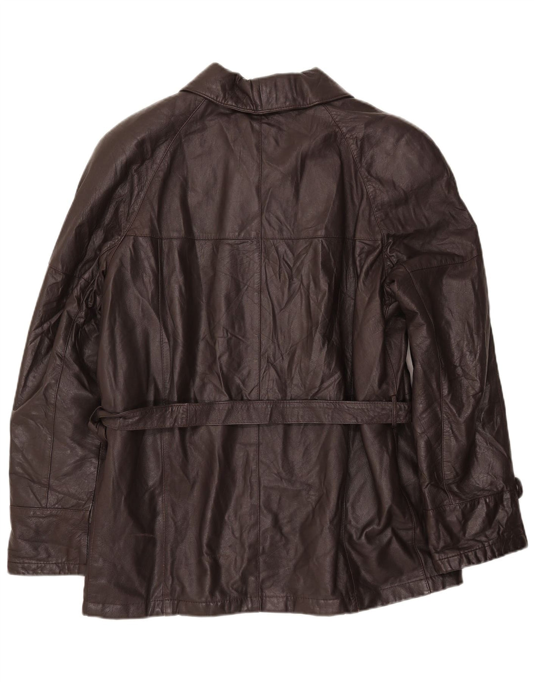 VINTAGE Мужская кожаная куртка IT 54 2XL Коричневая кожа