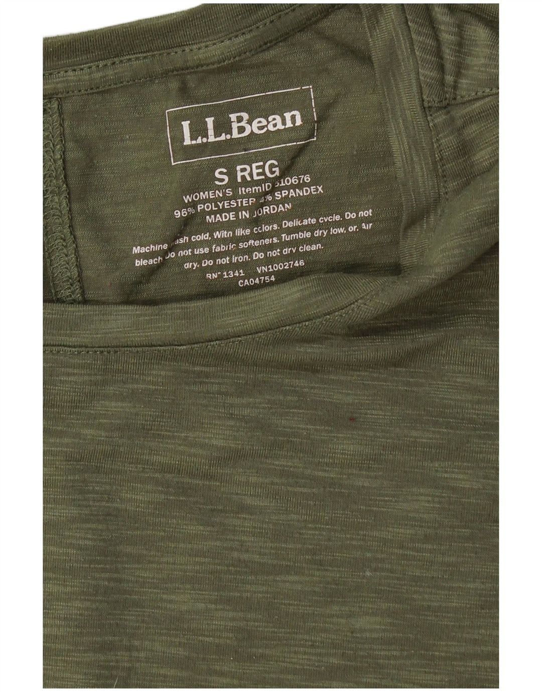 Женская футболка L.L.BEAN Top UK 10, маленький цвет хаки, крапчатый полиэстер