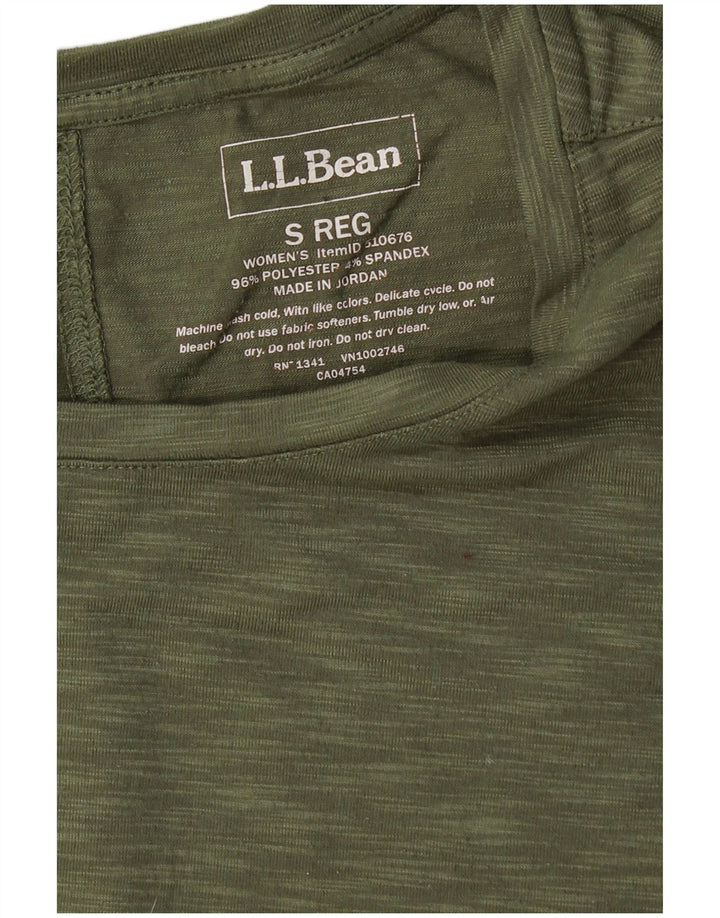 Женская футболка L.L.BEAN Top UK 10, маленький цвет хаки, крапчатый полиэстер