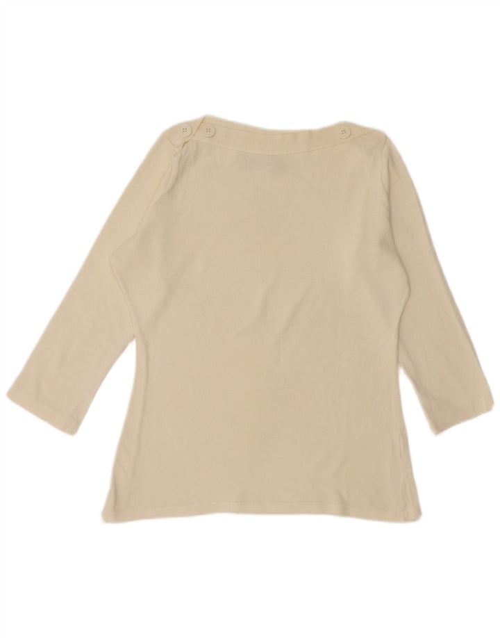 Женский топ Zara с рукавом 3/4, UK 14, большой белый хлопок