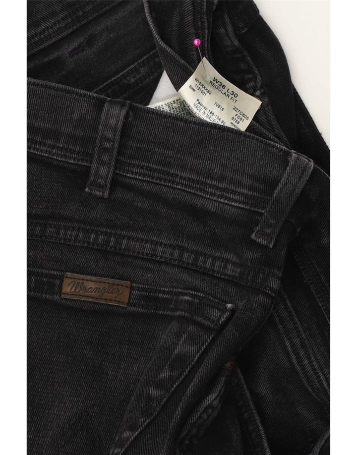 Мужские прямые джинсы Wrangler W36 L30, черный хлопок
