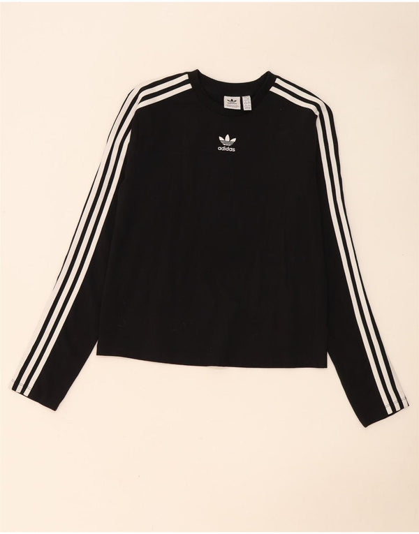 Женский топ Adidas с длинным рукавом UK 20/22 XL, черный хлопок
