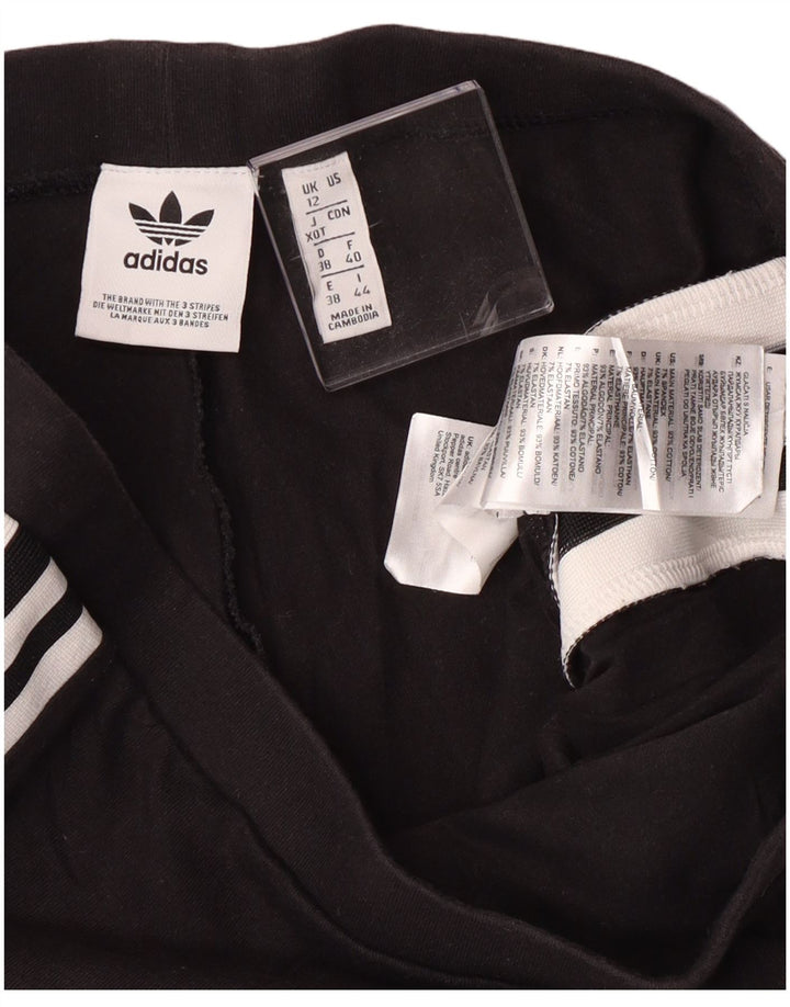 Женские леггинсы Adidas UK 12, средние черные хлопковые