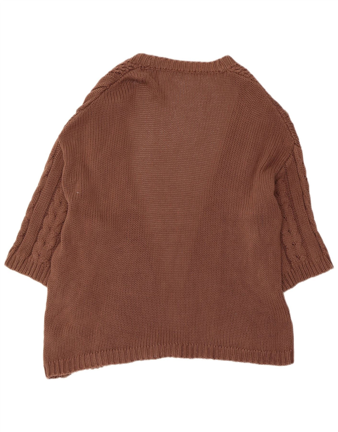 Женский кардиган с рукавом 3/4 Marks & Spencer UK 14, средний коричневый цвет