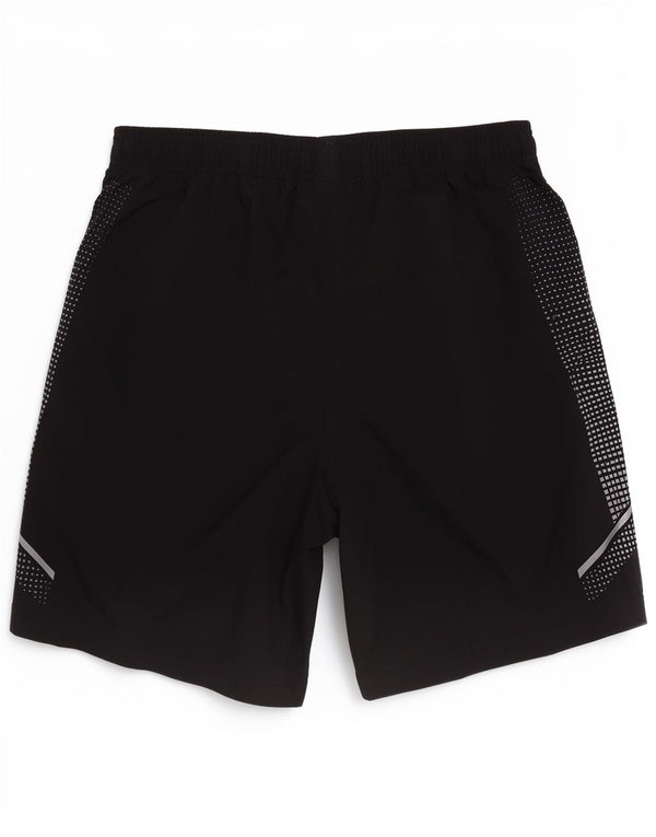 Мужские спортивные шорты свободного кроя Under Armour, средние черные спортивные с геометрическим рисунком