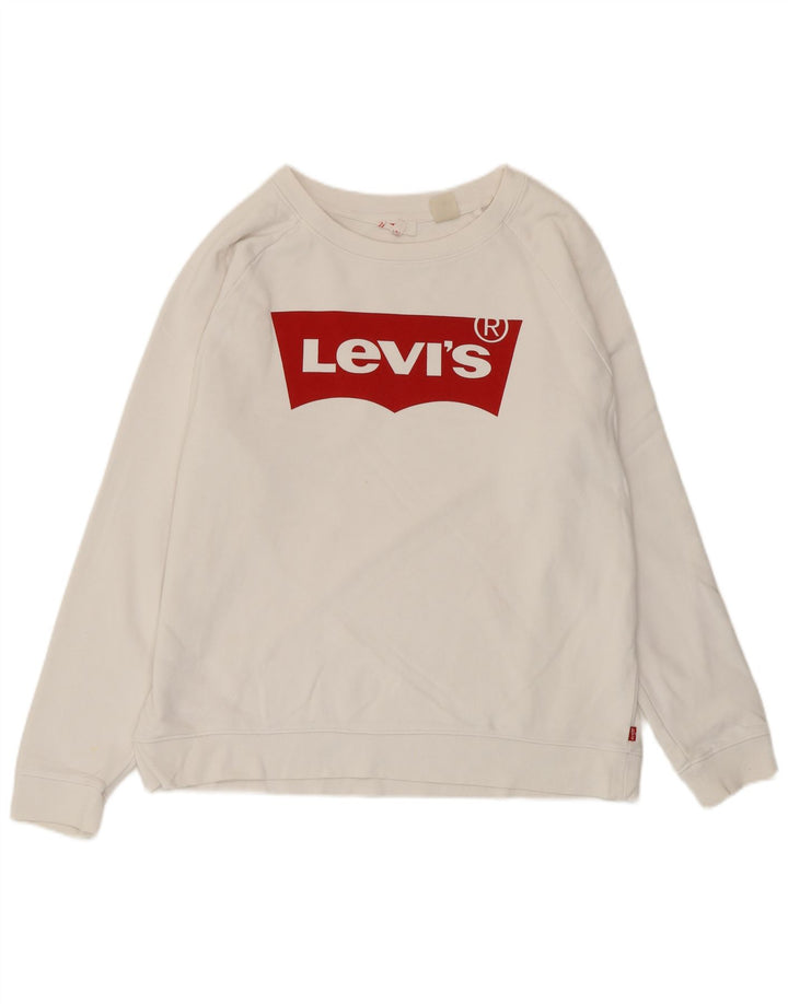 Женский джемпер с рисунком Levi's UK 14, средний белый
