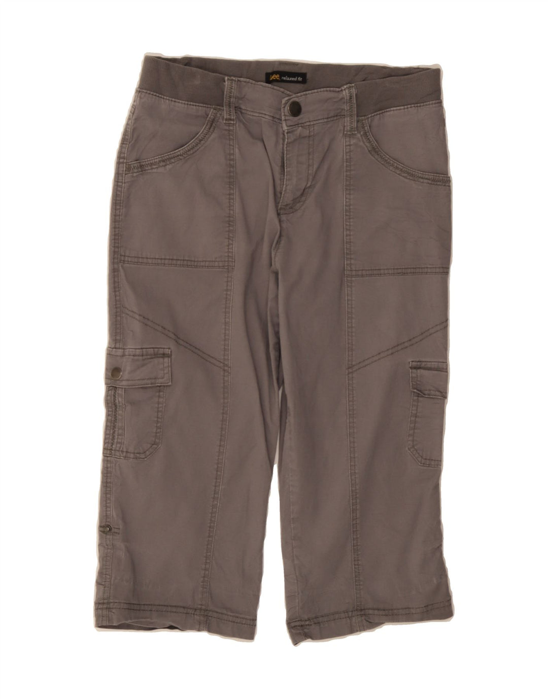 LEE Womens Capri Relaxed Fit Cargo Trousers US 8 Medium W30 L18 Grey Vintage Lee and Second-Hand Lee from Messina Hembry 