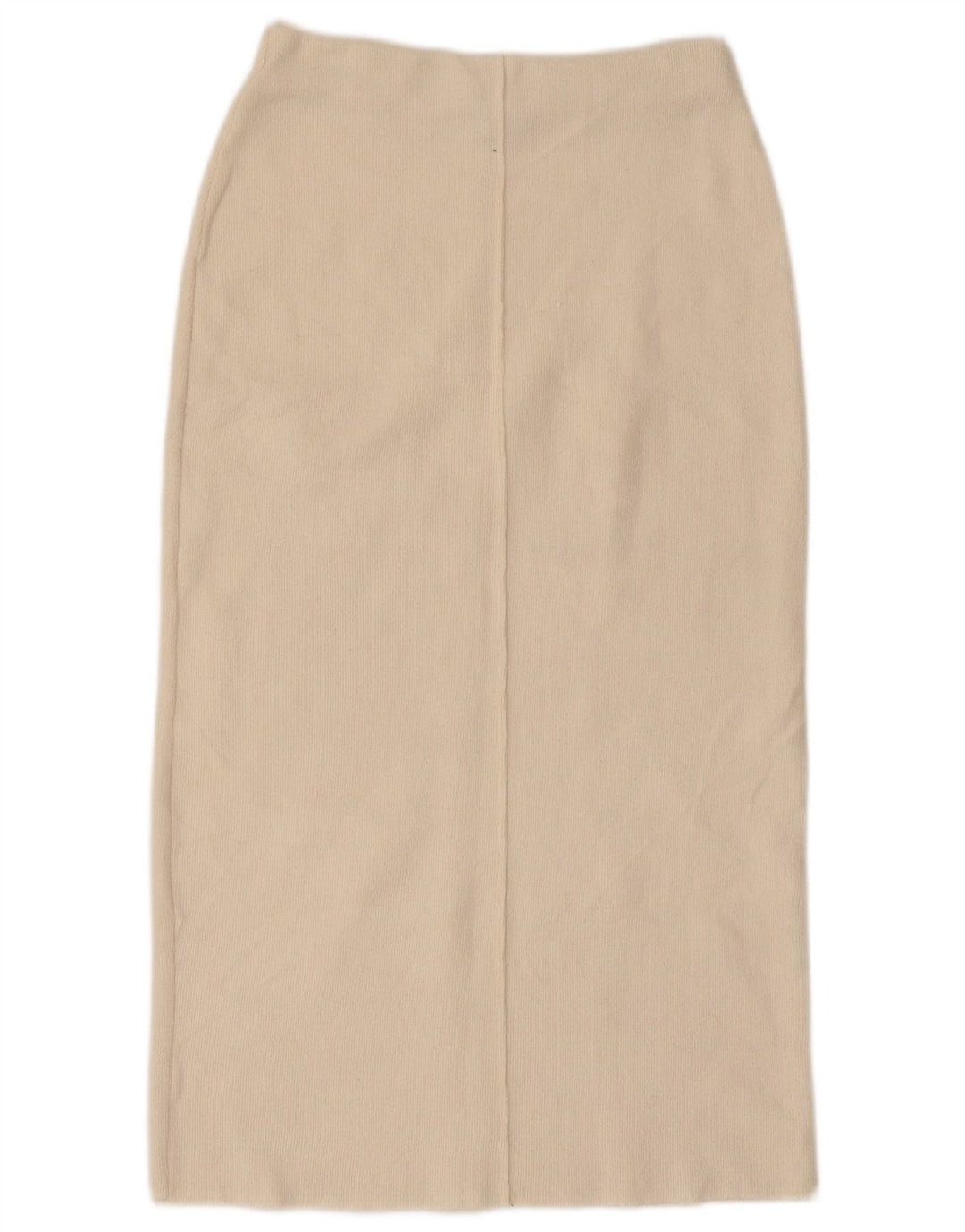 Женская трикотажная юбка миди Zara, маленькая W26 Off White