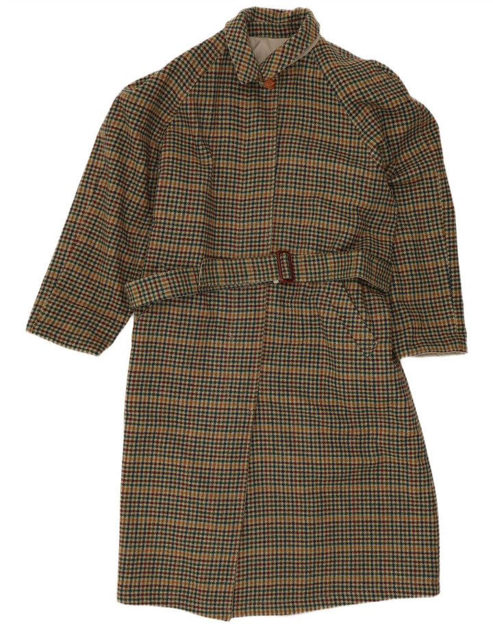 Винтажное женское двустороннее пальто EU 46 XL, бежевое шерстяное пальто