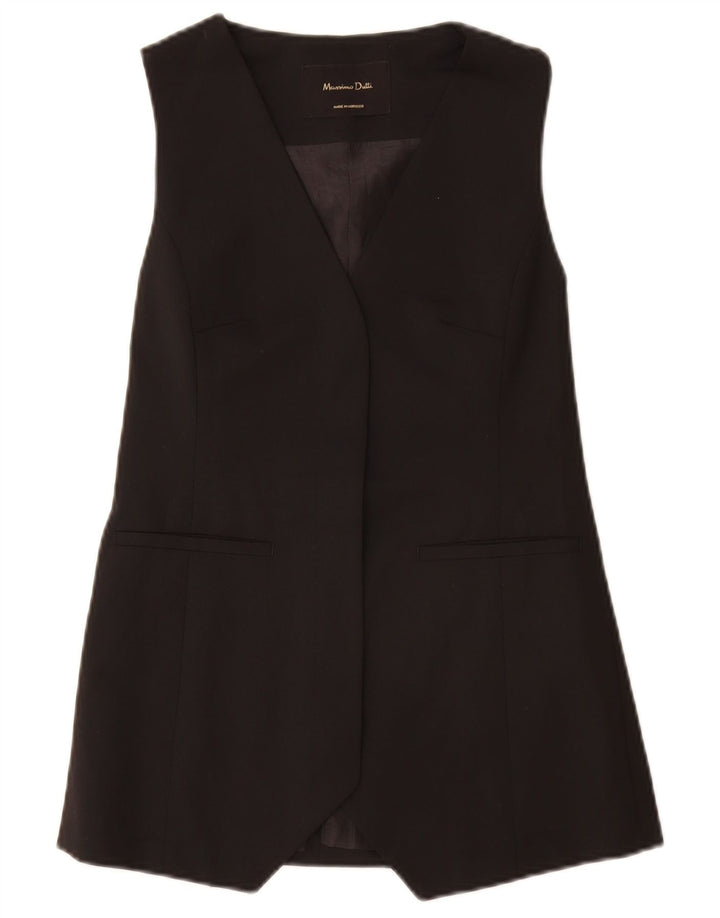 Женский пиджак без рукавов Massimo Dutti UK 6 XS, черный полиэстер