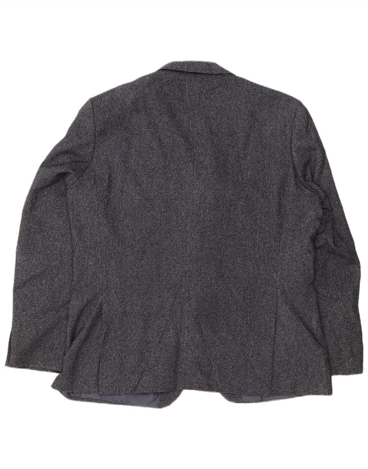 Мужской пиджак Marks & Spencer с двумя пуговицами, Великобритания, 46 XL, темно-синий, шерстяной