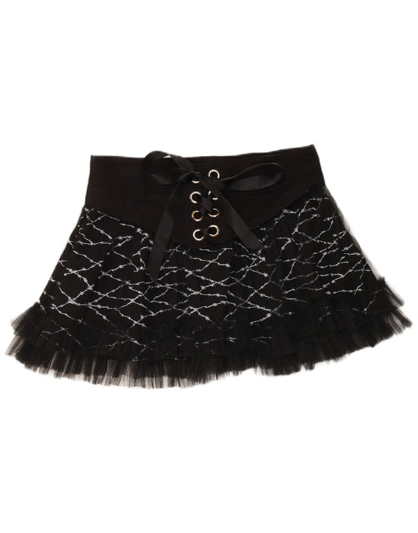 HELL BUNNY Женская мини-юбка-пачка XL W36, черный хлопок