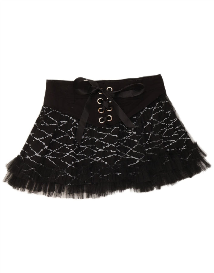 HELL BUNNY Женская мини-юбка-пачка XL W36, черный хлопок