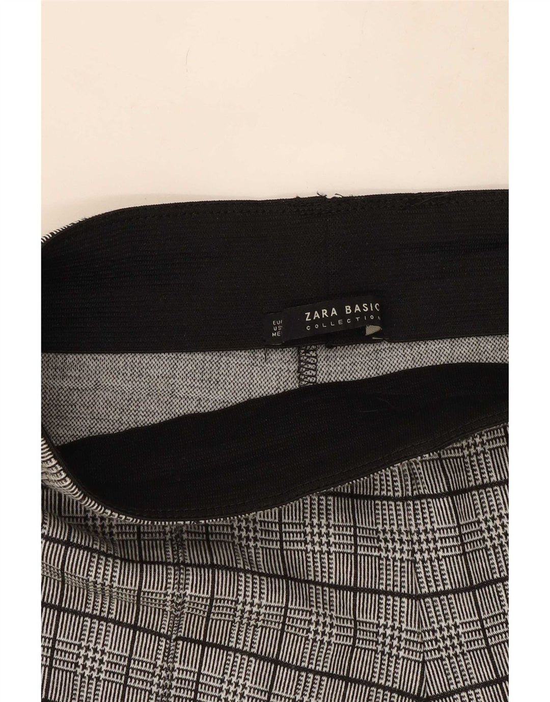 Женские леггинсы Zara UK 14, средние, черные с узором «гусиные лапки»