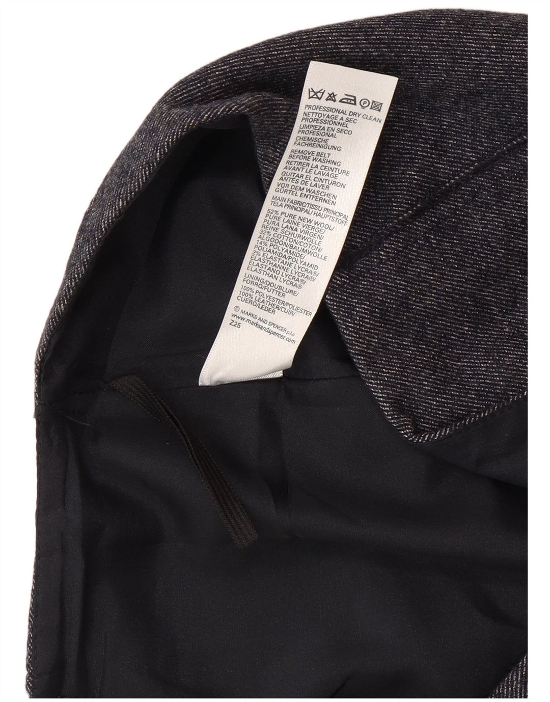 Женская юбка миди Marks & Spencer UK 14 Medium W30 Темно-синяя шерсть