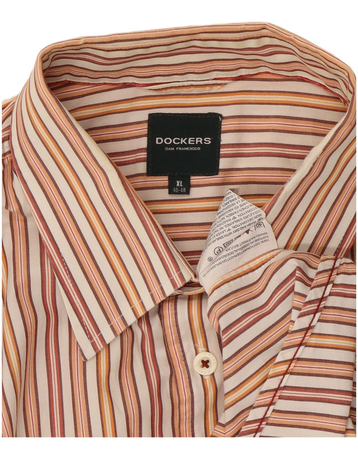 Мужская рубашка Dockers размер 46/48 XL в разноцветную полоску