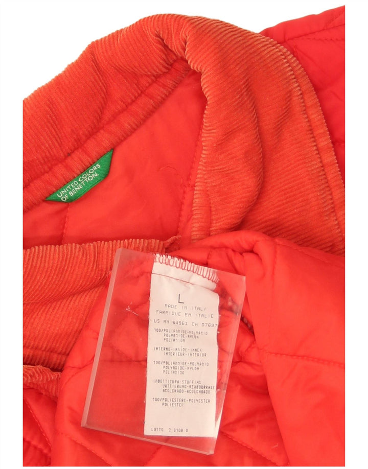 Стеганая куртка Benetton для мальчиков 13-14 лет, большая, красная, полиамид