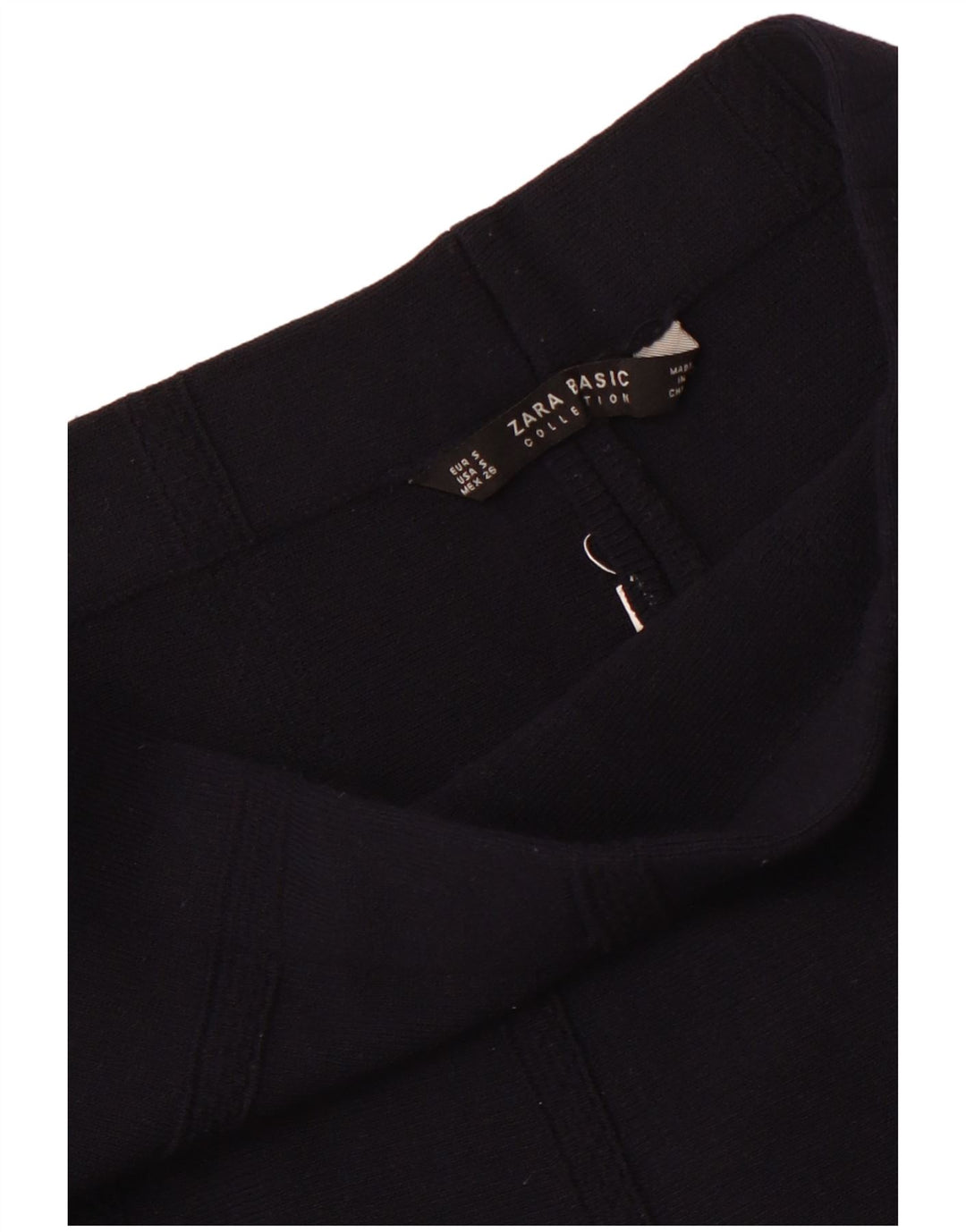 Женская трикотажная юбка-трапеция Zara UK 6, маленькая W26, темно-синяя