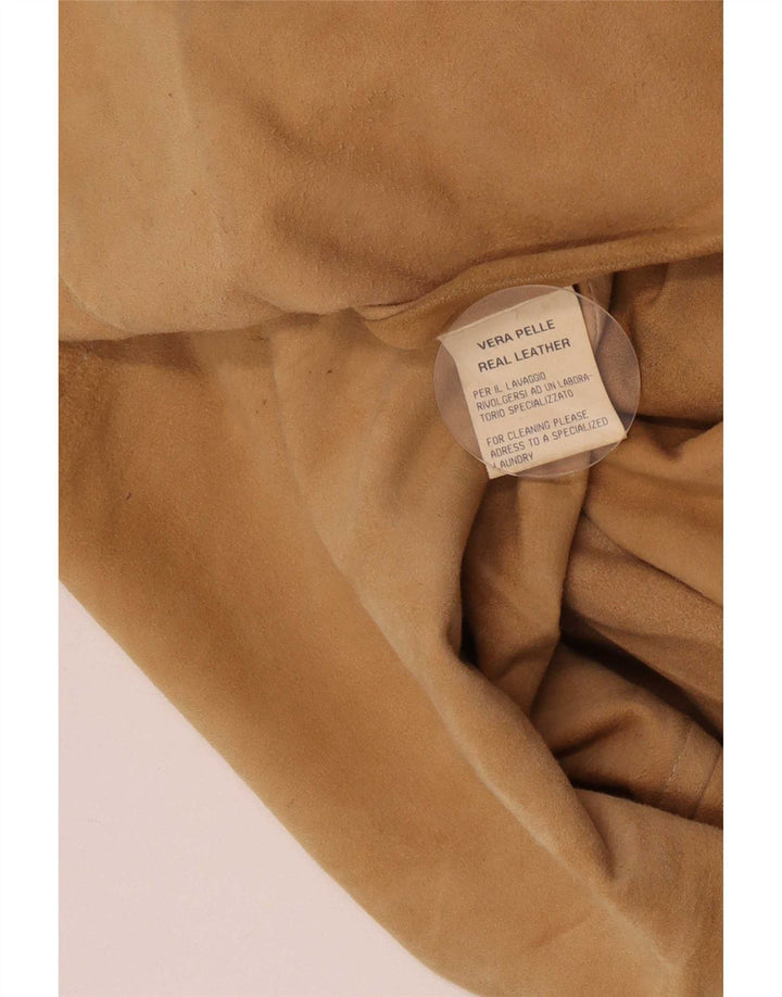 Женская кожаная куртка Enrico Mandelli UK 18 XL Коричневая классическая