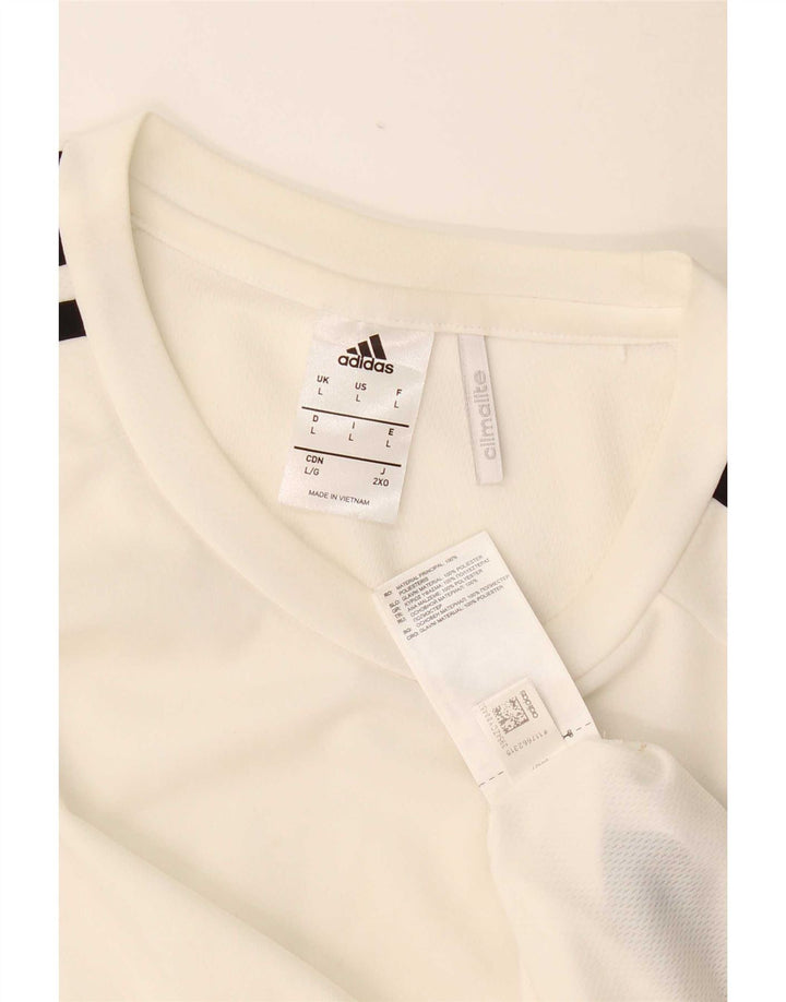 Мужская футболка Adidas Climalite, большой белый полиэстер
