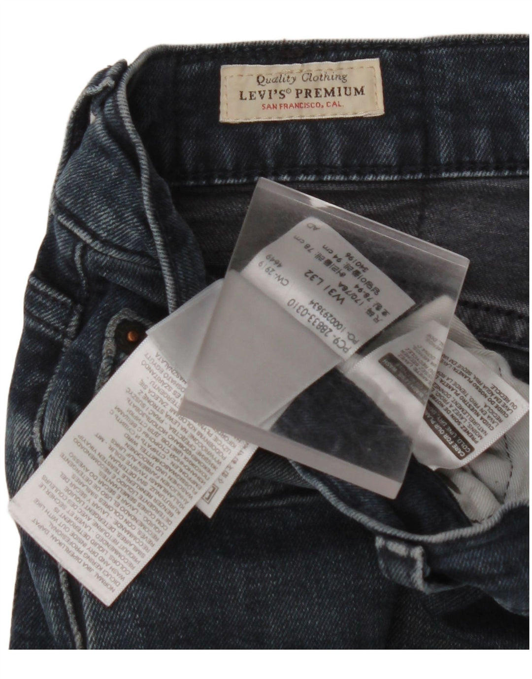Мужские зауженные джинсы LEVI'S W31 L32, синие, новая шерсть