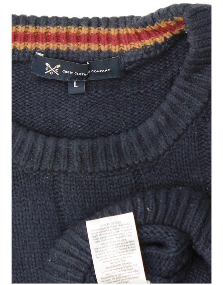 ОДЕЖДА ЭКИПАЖА Мужской джемпер с круглым вырезом, большой темно-синий акриловый свитер