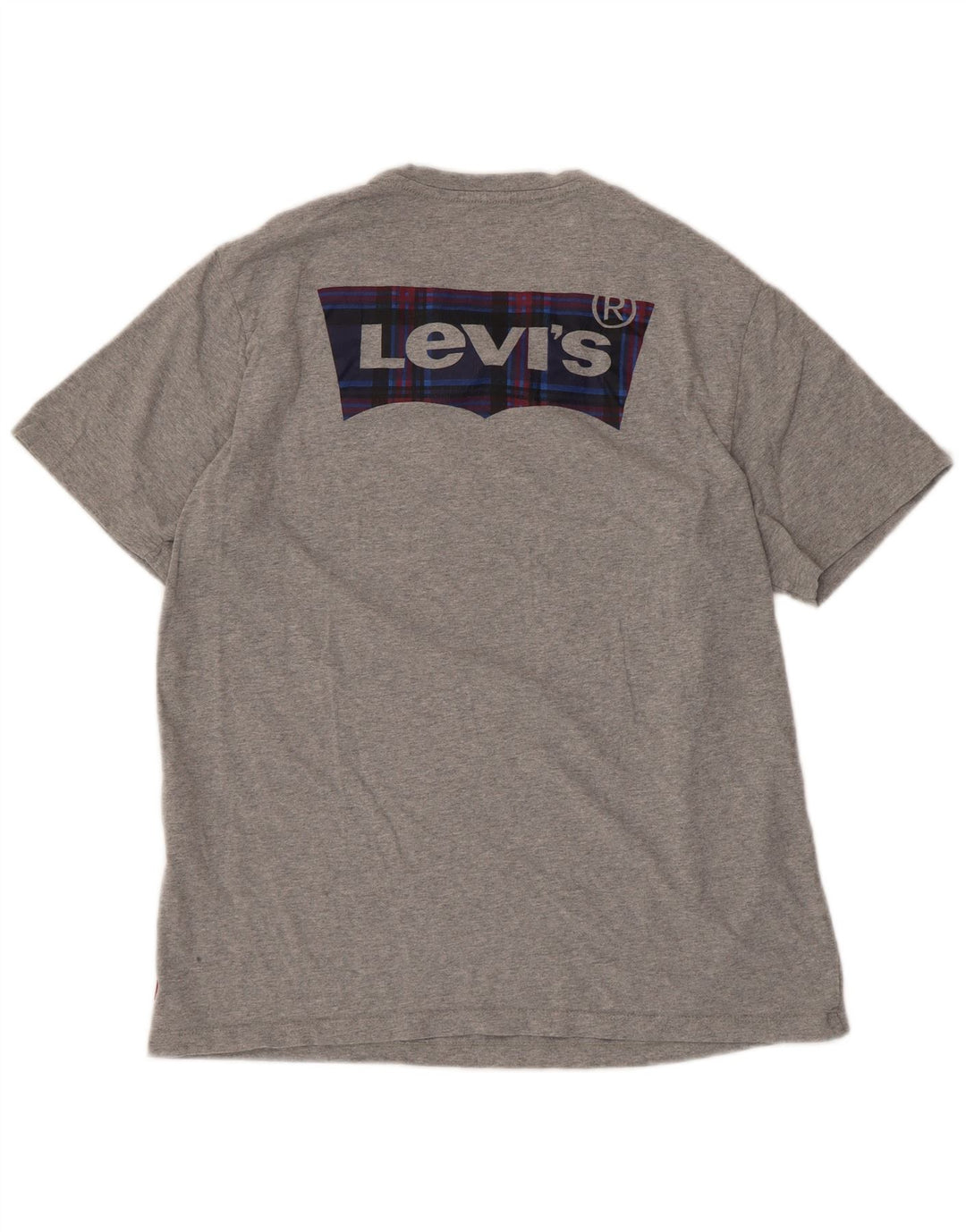 Мужская футболка с рисунком Levi's, хлопковый топ среднего серого цвета с крапинками