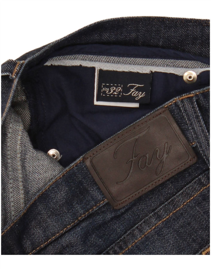 Женские прямые джинсы Fay W32 L28, темно-синий, хлопок