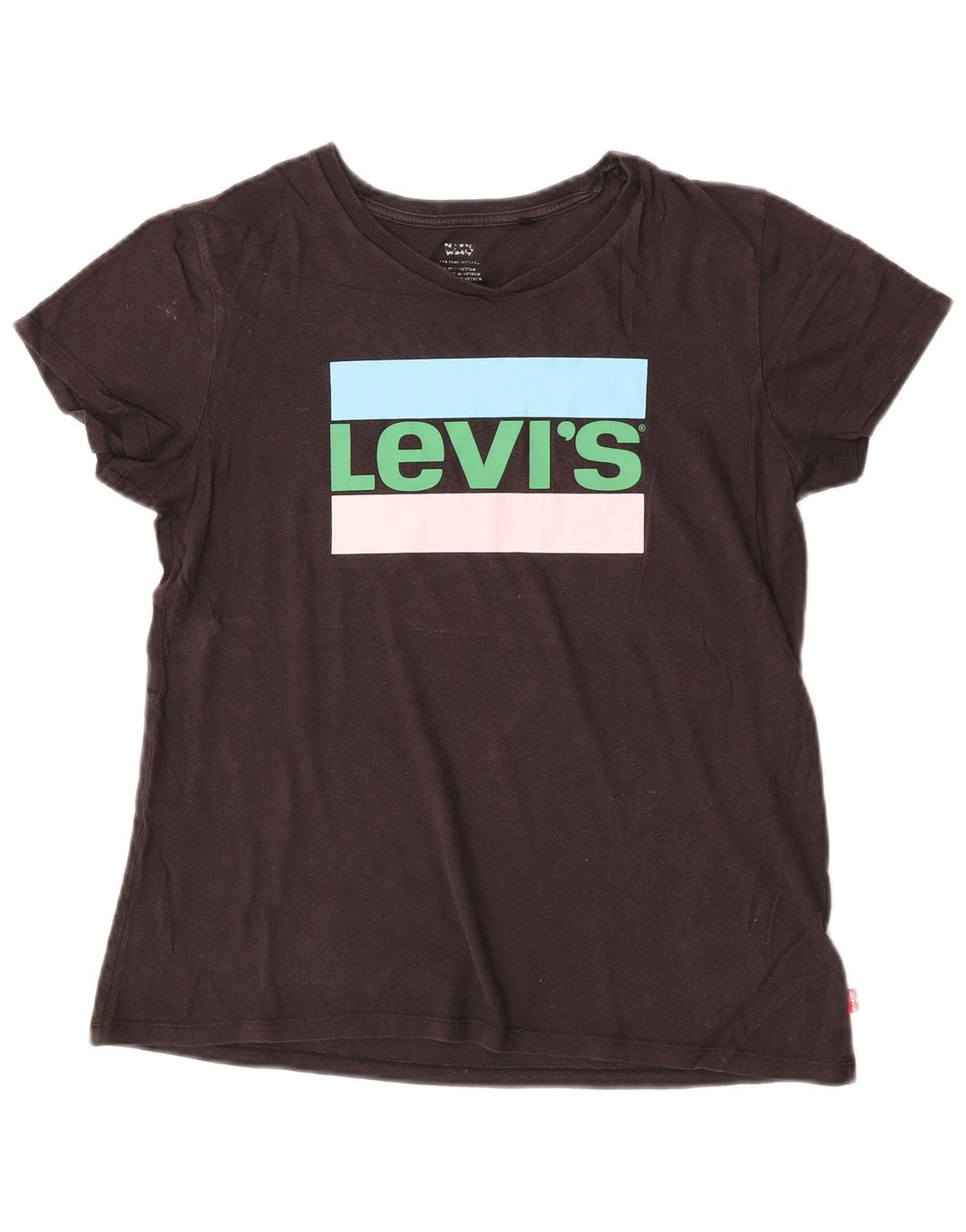Женская футболка с рисунком Levi's Top UK 14, средний черный
