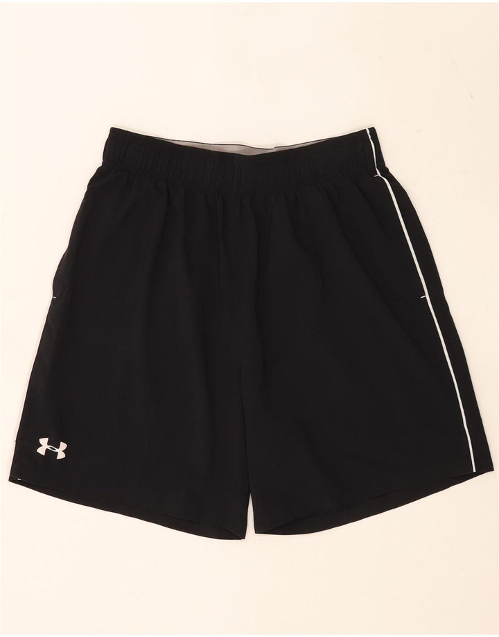 Мужские спортивные шорты с графическим рисунком Under Armour, большие черные полиэстер с цветными блоками