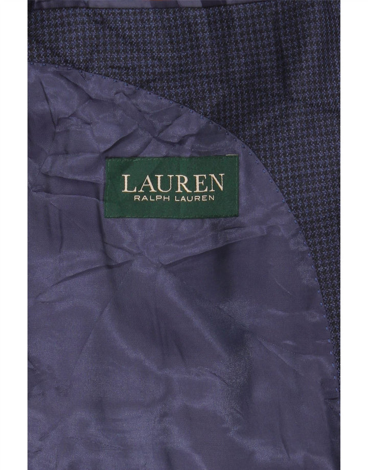 Мужской пиджак на 2 пуговицах Ralph Lauren, Великобритания 38, средний темно-синий с узором «гусиные лапки»