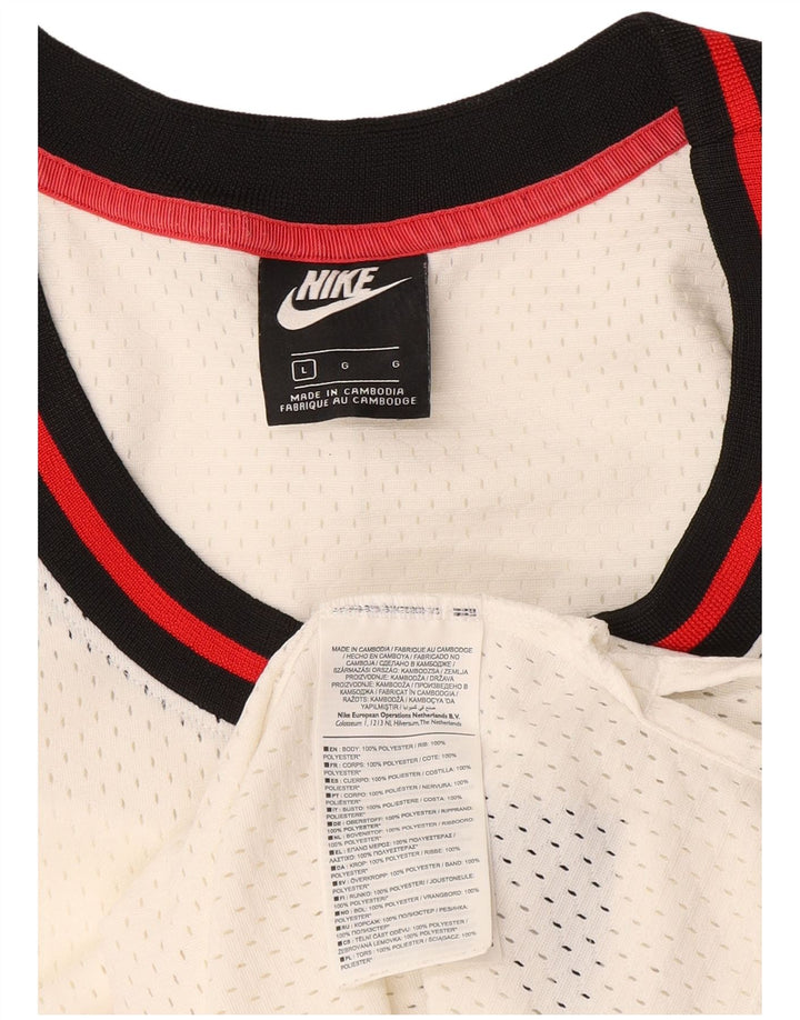 Мужской жилет с графическим рисунком Nike, большой белый полиэстер