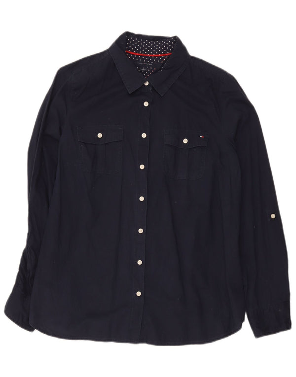 Женская рубашка Tommy Hilfiger UK 14 Medium Navy Blue