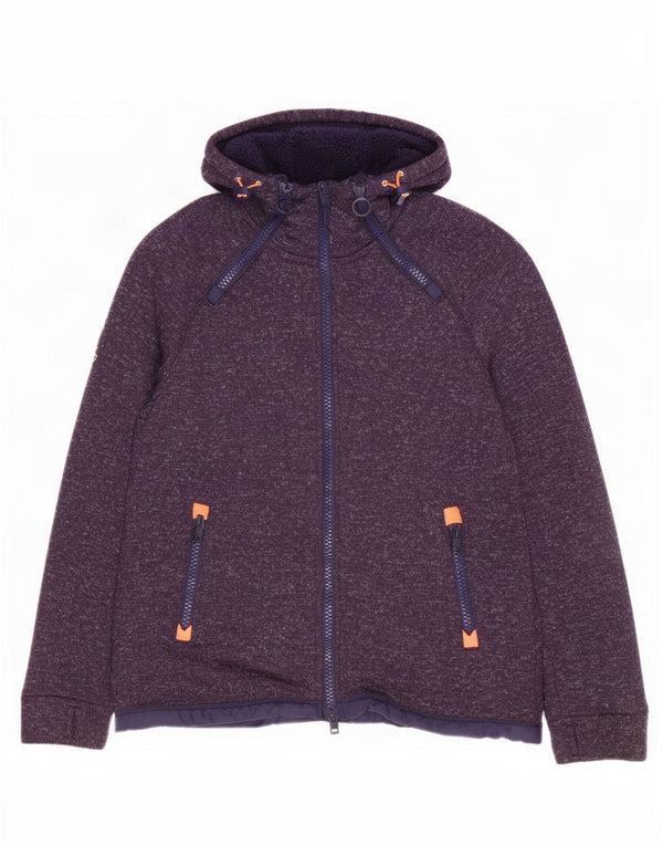 Мужская ветровка с капюшоном Superdry UK 40, большая темно-синяя в крапинку