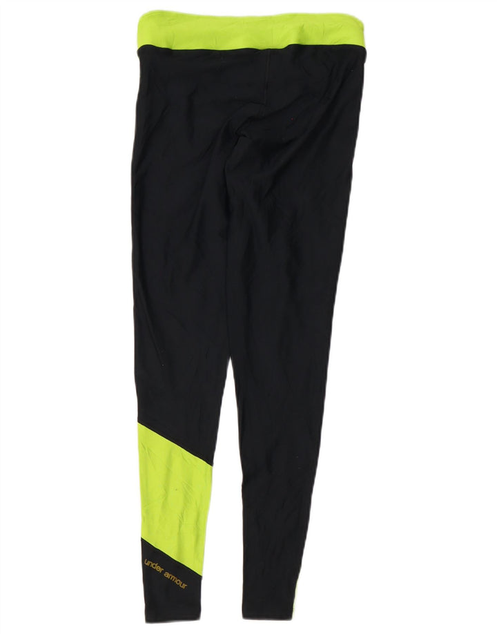 Женские леггинсы Under Armour UK 8, маленькие черные, полиэстер с цветными блоками