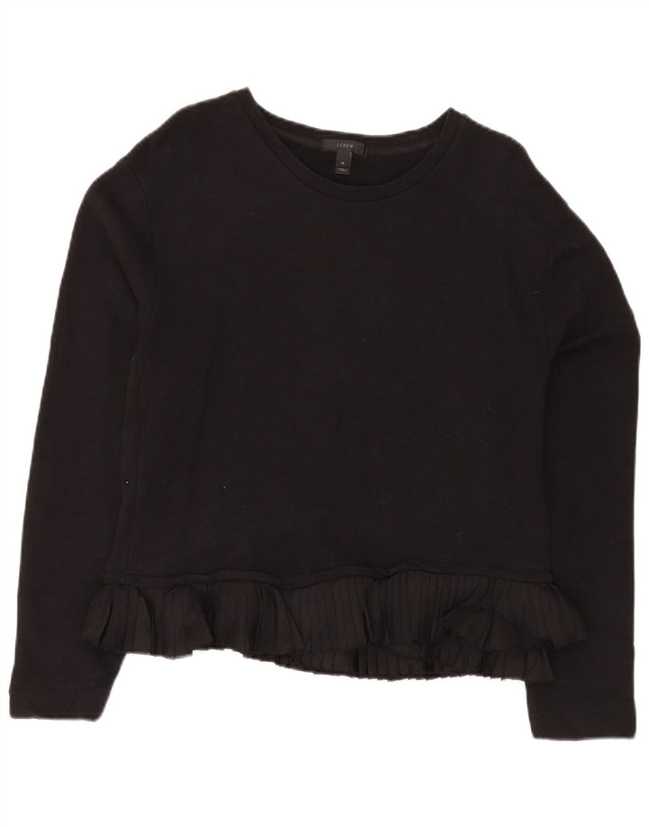 Женский свитер J. CREW, джемпер UK 14, средний черный, хлопок