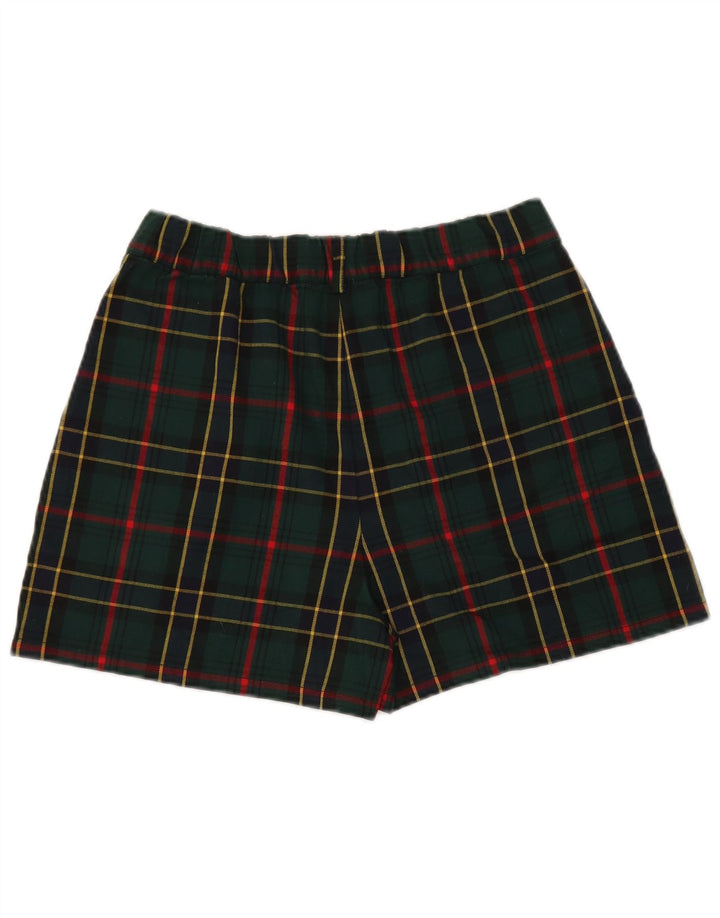 Женские шорты чинос Nice & Chic, большие размеры, полиэстер в зеленую клетку W32