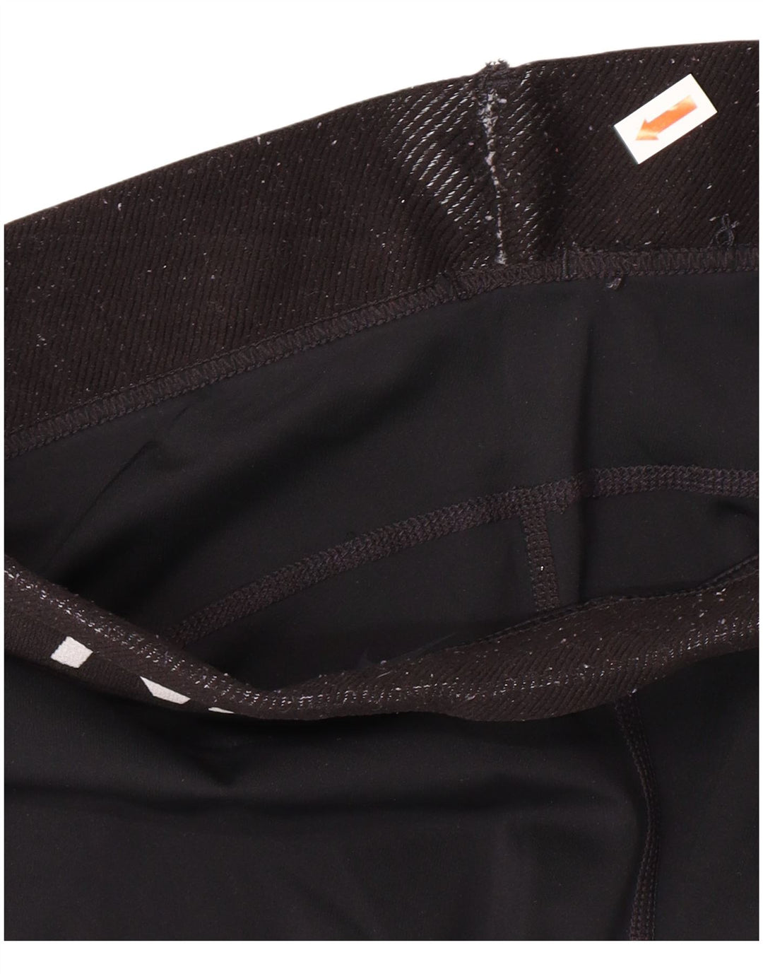 Женские леггинсы с рисунком Nike Dri Fit UK 12, средний черный, полиэстер, спортивные