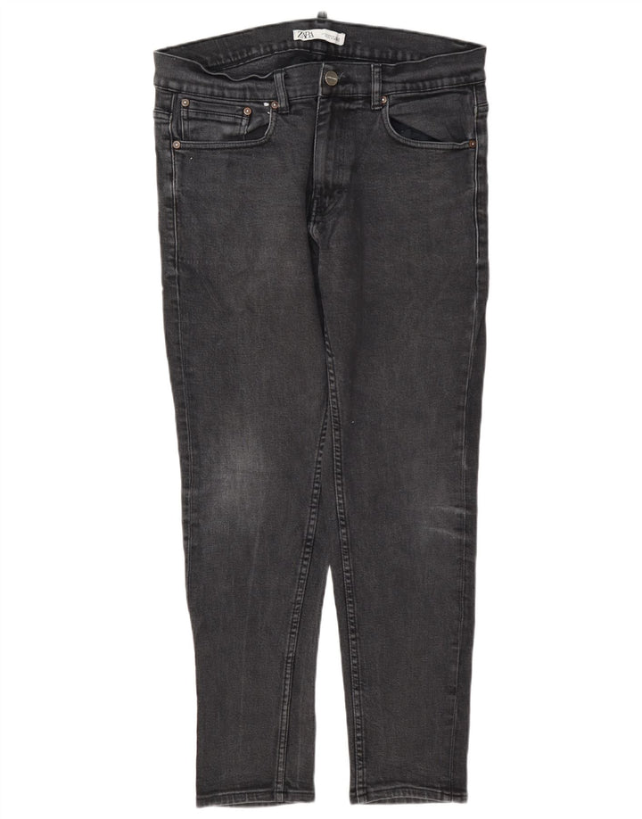 Мужские узкие джинсы Zara EU 44, большие W34 L30, серый полиэстер