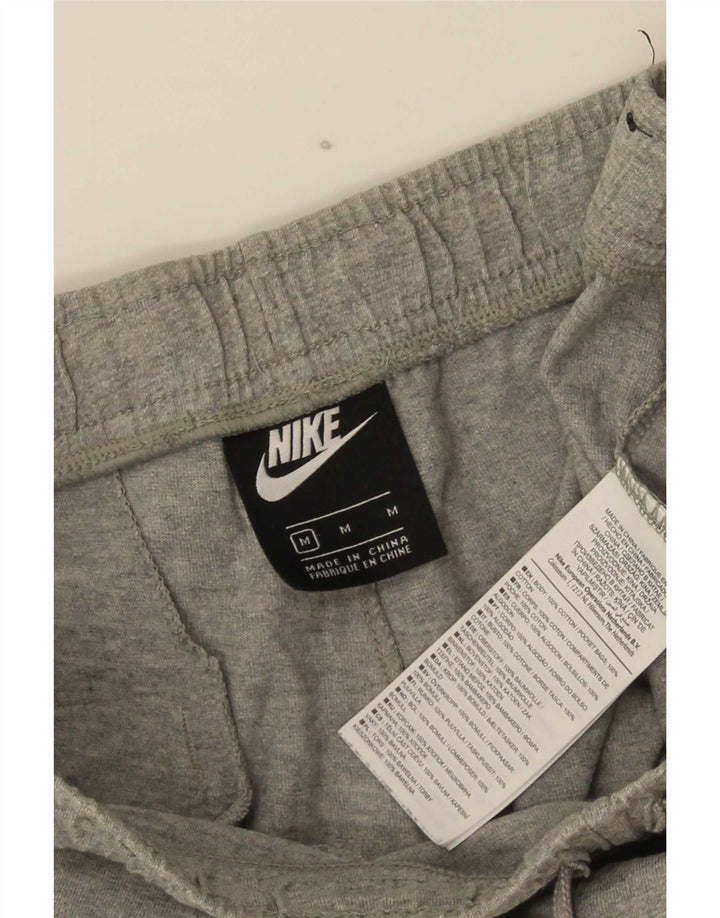 Мужские спортивные шорты-бермуды Nike среднего серого цвета, хлопок