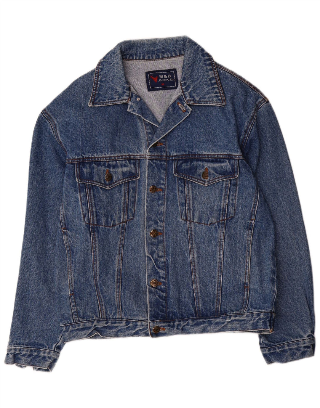 Винтажная мужская джинсовая куртка UK 38 средний синий